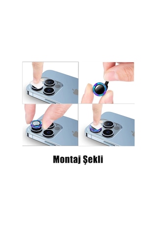 iPhone 15 Pro/15 Pro Max Mercek Lens Kamera Koruyucu Natural Titanyum