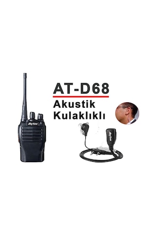 Anytone AT-D68 El Telsizi + Akustik Kulaklık