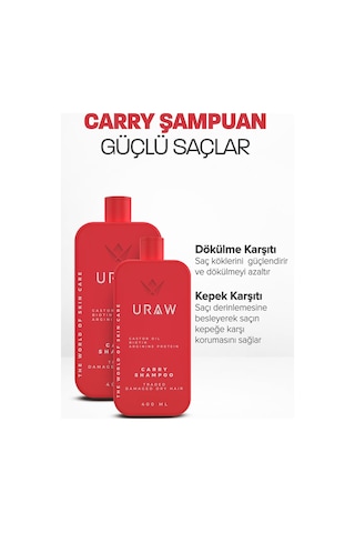 Uraw Carry Yoğun Saç Dökülmesine Karşı Bakım Şampuanı 400 ML