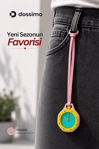 Boyol Pop Çanta Charm Unisex Aksesuar Saat D-sport Pembe-sarı D-401