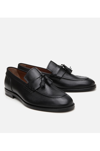 Hotiç Erkek Deri Siyah Püskül Detaylı Klasik Loafer 02ayh302860a100 Siyah