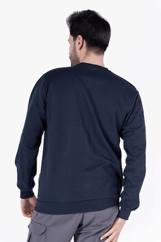 2 İplik Bisiklet Yaka Sweatshirt Lacivert