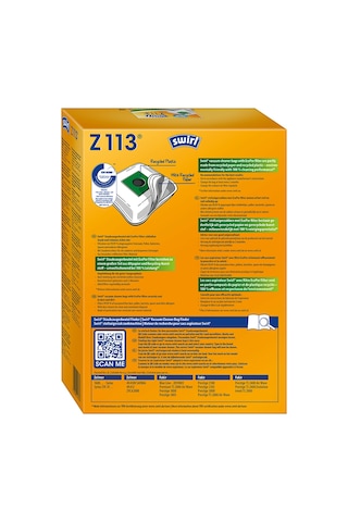 Swirl Z 113 EcoPor Fakir Zelmer Elektrikli Süpürgeler için Toz Torbası
