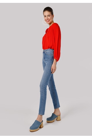 Colins 703 Carla Slim Fit Normal Bel Düz Paça Mavi Kadın Jean Pantolon Cl1058577 Denim