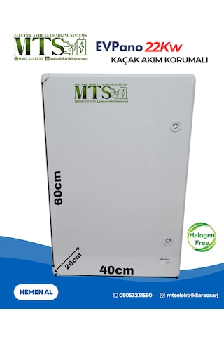 Mtsevcharger 22kw Trifaze Sıemens Tip A Kaçak Akım Röleli Kilitlenebilir Kombinasyon Kutusu Panosu 5x32a Ip66 Dış Ortama Uygun 11-22kw