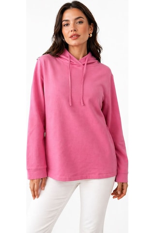 Neden Tekstil Kadın Kapüşonlu Sweatshirt - Rahat Ve Şık - Pembe