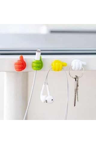 10 Adet Renkli Ok İşareti Kablo Sabitleyici Klipsler Kablo Düzenl