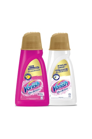 Vanish Oxi Action Deterjan ve Leke Çıkarıcı Sıvı Renkliler 1 L + Beyaz 1 L