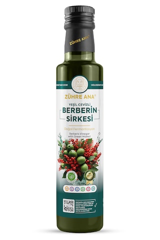 Yeşil Cevizli Berberin Sirkesi Doğal Fermantasyon Berberis Vinegar With Green Walnut 500 Ml