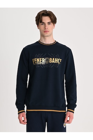 Fenerbahçe Lacivert Tribün Established 1907 Erkek Sweatshirt Fb Laci Yeni