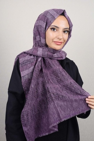 Berussa Desenli Aqua Şal - Desen-05 Mor Berussa Desenli Aqua Şal - Desen-05 Mor
