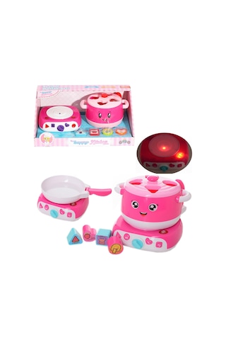 Sıla Bebek İle Pilli Işıklı Ve Sesli 8 Parça Sevimli Mutfak Seti- Pembe 83447896