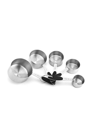 Dancemonkey Paslanmaz Çelik Ölçüm Kaşığı Seti Küçük Boy, Mutfak Gereçleri Gümüş