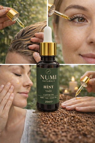 Hint Yağı 20 Ml %100 Saf Castor Oil Saç, Kaş, Kirpik Ve Cilt Bakım Yağı