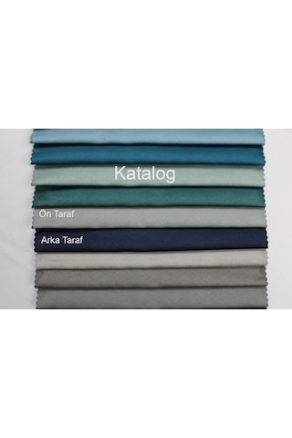 Dauble Blackut Karartma Perde Tek Kanat 1x2 Amerikan Pileli Fon Perde Gri