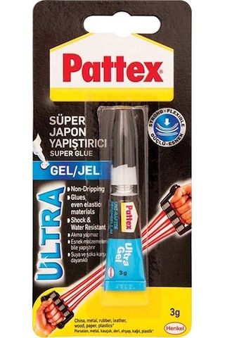 Pattex 1505805 Süper Japon Yapıştırıcı 3gr Ultra Jel Pattex 1505805 Süper Japon Yapıştırıcı 3gr Ultra Jel
