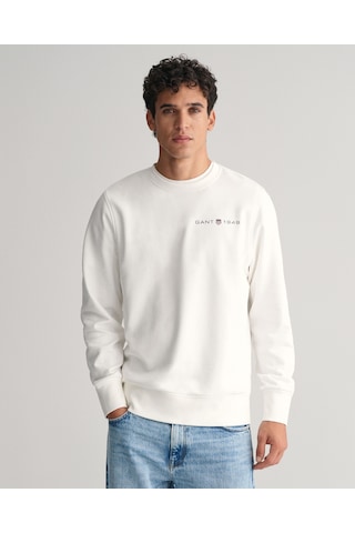 Gant Erkek Sweatshırt 2003243-113 2003243-113 Beyaz Beyaz