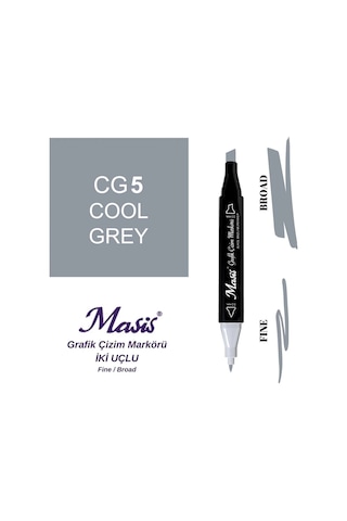 Twin Çift Uçlu Marker Kalemi Cg5 Cool Grey