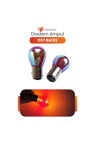1157 Ba15s Diadem Renkli Cam Ampul Rainbow Kaplama Sinyal Stop Geri Vites 12v 2 Adet
