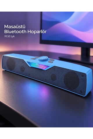 Rgb Işıklı Bluetooth 5.4 Masaüstü Soundbar Hoparlör Usb Ve Tf Kart Destekli Mi Tkdytgszı2kqhjh2644