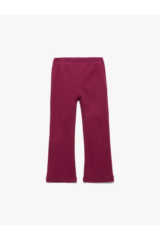 Koton Pamuklu Ribanalı Basic İspanyol Paça Tayt Mürdüm 6wmg40039ak Mor