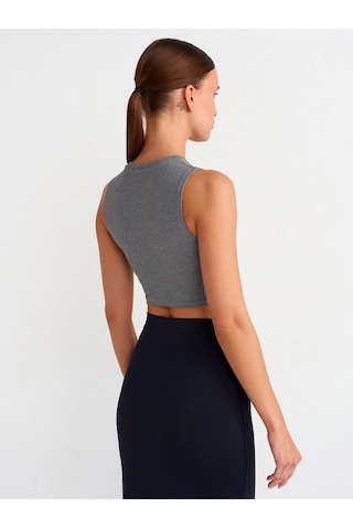 Dilvin Crop Top 101a30998 Antrasit