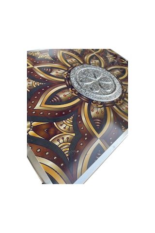 Soba Altlığı Sac Üzeri Baskılı 45 X 60 Cm Yeni Model Kahverengi