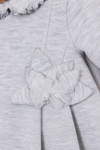 Babyhola Kız Çocuk Işıltı Detaylı Kapitone Elbise Quenn Collection 13986 Gri
