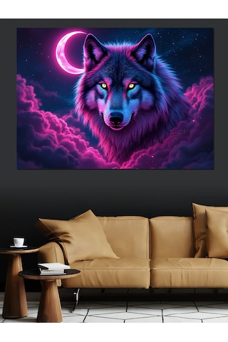 Parlayan Gece Kurdu Dekoratif Kanvas - Mdf Ahşap Tablo