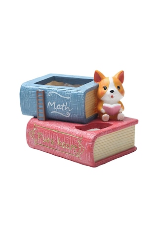 Suntek Magideal Yaratıcı Reçine Etli Saksı Bahçe Ekici Corgi Kitap