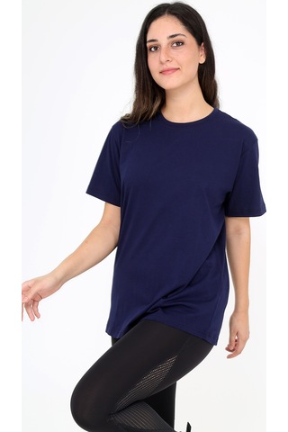 Rubadi Oversize Bol ve Geniş Kesim Lacivert T-shirt Salaş Model Lacivert