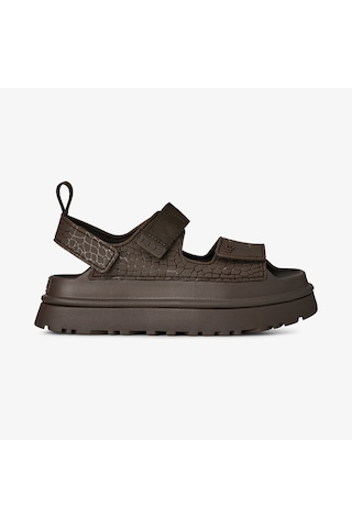 Ugg Goldenglow Embossed Kadın Gri Sandalet 1175311 Haki