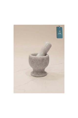 Chacha Home Luxury Granito El Yapımı Doğal Mermer Havan & Tokmak Seti - Beyaz