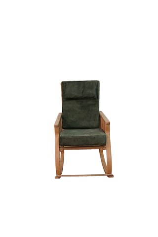 Lüks Yeşil Renkli Sallanan Sandalye - Ergonomik Dinlenme Koltuğu