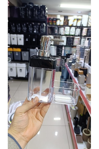 Lüks Mükemmel Görünümlü Sıvı Sabunluk Veya Bulaşık Deterjanlık Gri-siyah