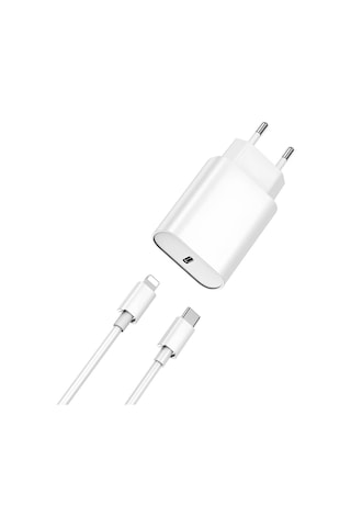 Type C-lightning 20 W Hızlı Şarj Adaptörü Ve Kablosu İphone Samsung Xiaomi Huawei İle Uyumludur