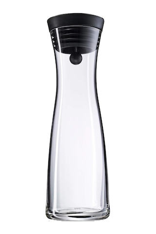 Basic Cam Sürahi, 1 L, Silikon Kapaklı, Closeup Kapak Sistemli, Cam Su Sürahisi