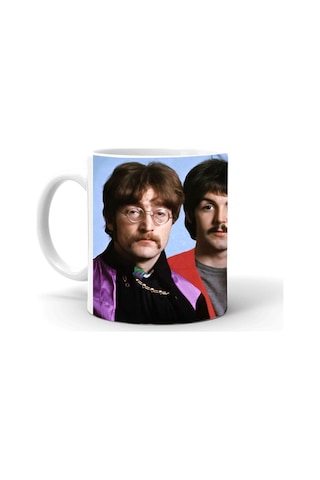 The Beatles Baskılı Seramik Beyaz Kupa