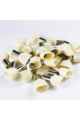 Eurowest 2x16,00mm Bej Çift Girişli İzoleli Yüksük 1 Kutu 50 Adet