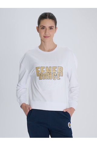 Fenerium Kadın Trıbun Fenerbahçe Varak Baskılı BEYAZ