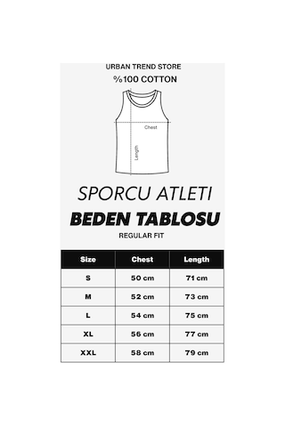 Urbantrendstore Baskılı Unisex Erkek Pamuklu Antrenman Sporcu Atleti Oversize Kolsuz T-shirt Lacivert