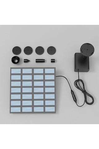 Boatshop1 1.5w Mini Pompa 1.5w Mini Dış Mekan Solar Fıskiye Pompası Dıy Seti Ipx8 Su Geçirmez Balık Havuzları Kuş Banyoları İçin Altı Nozul Dahil