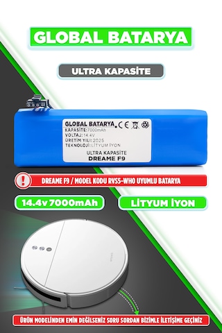 Dreame F9 Uyumlu Batarya 7000mah
