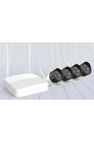 Tenda K4w-3tc 4 Kanal Nvr Kayıt Cihazı + 4 Adet Outdor Ip Wifi Bullet Kamera Set Kdo