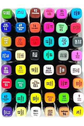 Masis Çift Taraflı Twin Grafik Marker Kalem Seti 48 Renk