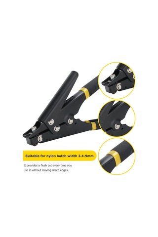 Ximistore9 Demir Nylon Bağlayıcı Aleti - 2.3-9.5mm Genişliğe Uygun, Ayarlanabilir Gerilimli, Kesici Ve Sıkıcı Araç - Siyah