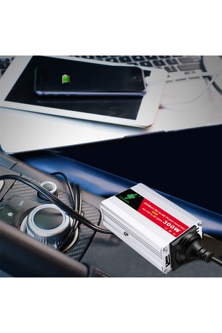 Shineyee 12v'den 220v'ye Araç Güneş Enerjisi İnvertörü, 150w Usb Şarj Ve Akü Kelepçeli 300w Tepe Güç