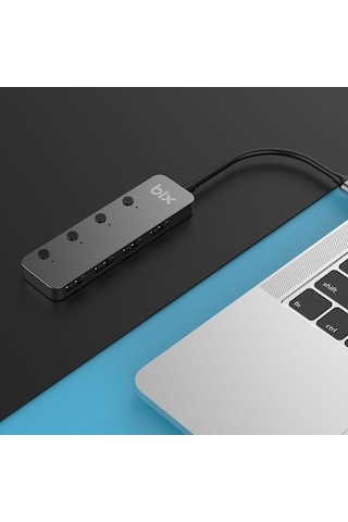 Bix BX20HB 5Gbps Type-C to USB 3.2 Gen1 4 Port Hub Çoklayıcı
