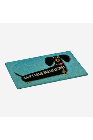 Gri Hindistan Cevizi Lifi Smart Legs,big Welcome Kapı Önü Paspası 75x45x1,5 Cm