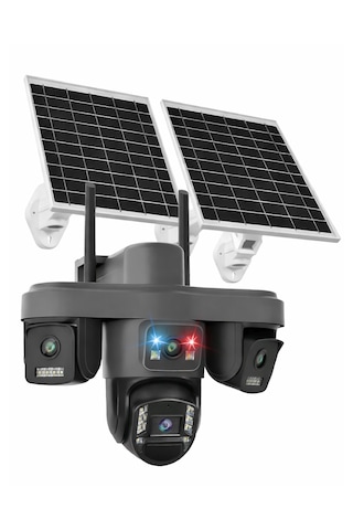 O-kam Ok335 12mp 4 Kameralı 4g Çift Solar Panel Aov Gece Görüş Sesli Konuşma Çakar Led
